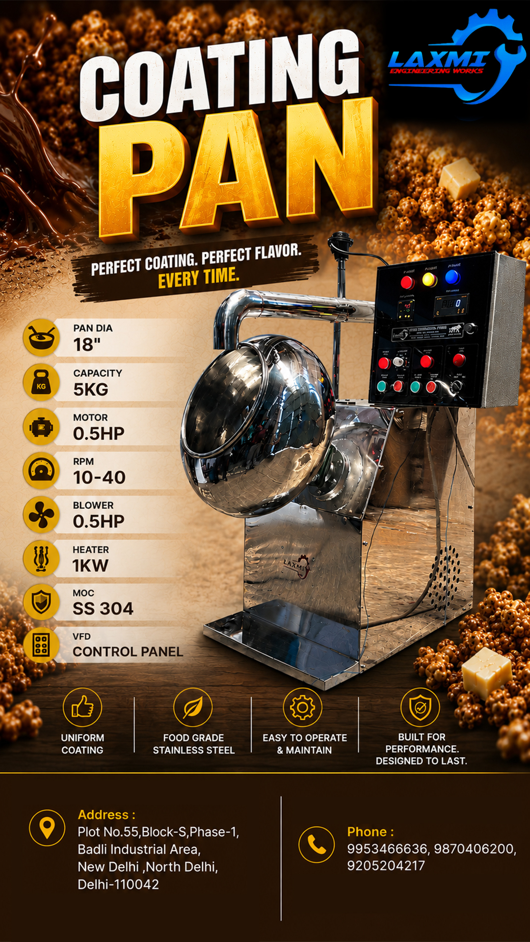 Laxmi Engineering Chocolate Coating Pan